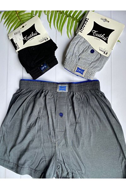 Tutku Ανδρικά χτενισμένα βαμβακερά εσώρουχα μπόξερ 3 τεμαχίων-ΜΙΚΤΑ-XL