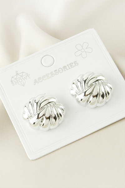 Marsilyan Flower Plastic Earrings Ilkel-Bjt940