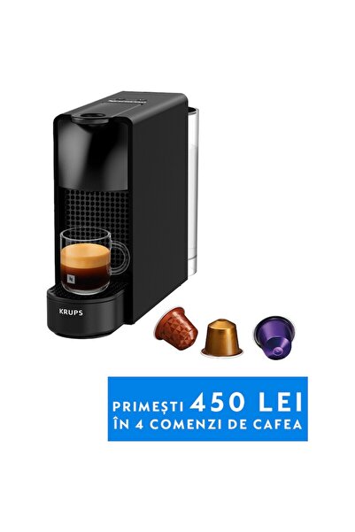 Krups Espressor cu capsule Nespresso Essenza Mini XN110810, 1260W, 19 Bar, 0,...