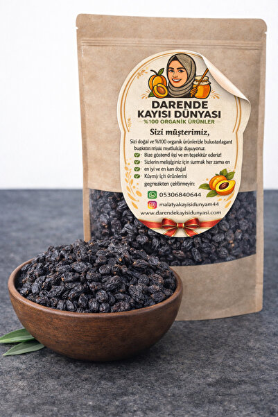 Darende Kayısı Dünyası Karaman Siyah Çekirdekli Kuru Üzüm - Doğal Kurutulmuş ...
