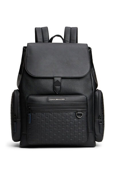 Tommy Hilfiger Siyah Erkek Sırt Çantası TH MODERN FLAP BACKPACK