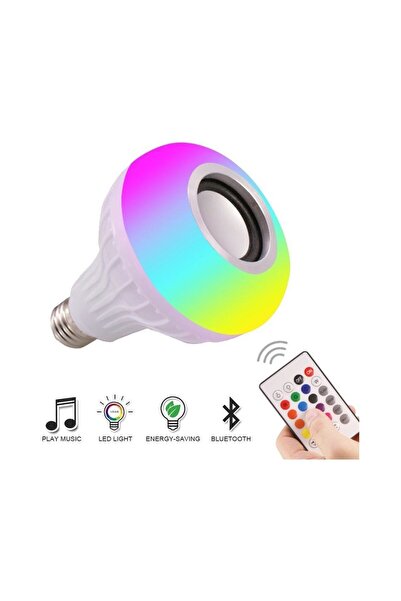 Pretify Gece Lambası Bluetooth Hoparlör Rgb Ledli Lamba Kumandalı Mp3 Çalar A...