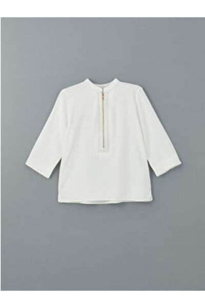 LC Waikiki Modanova Sezon Ecru Hakim Collar Aerobin Women's Blouse