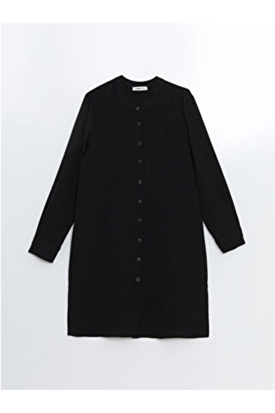 LC Waikiki قميص نسائي من MODANOVA SEZON ذو ياقة هاكيوم باللون الأزرق