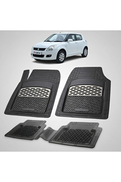 TEAMCAR Πατάκια δαπέδου Suzuki Swift 3 Συμβατά Hatchback 2004-2010 | Ασημί
