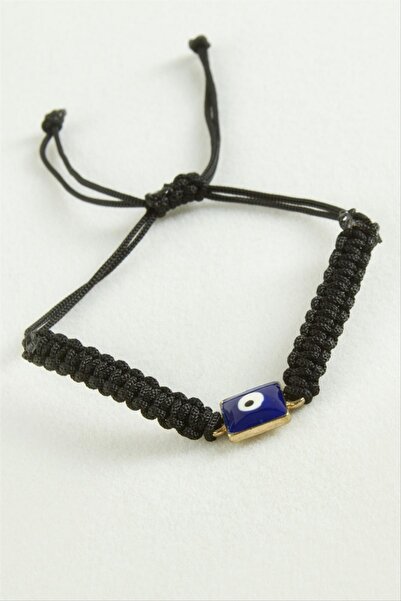 ZERO LAND سوار من خيط المكرامية مستطيل الشكل من STOROZAL (63748) - أسود