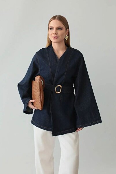 Helen Goods Women's Oversized Jacket with Belt Detail