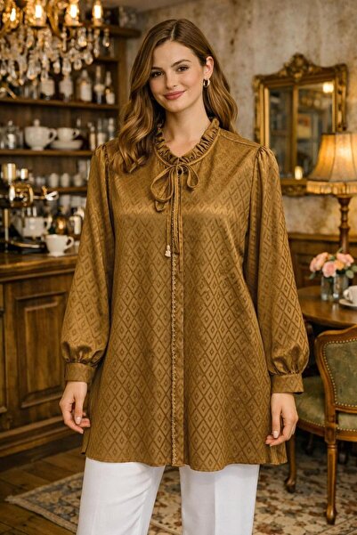 Alvina Tie-Up Detail Jacquard Tunic 46227