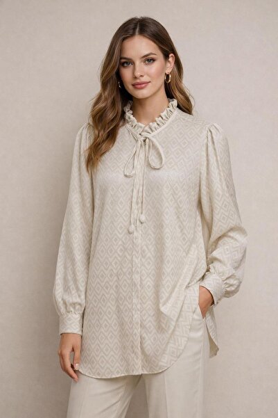 Alvina TUNICĂ JACQUARD CU DETALII DE LEGĂTURĂ 46227