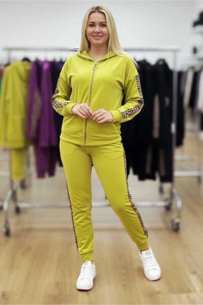 ihaoo Women's Velvet Leopard tracksuit