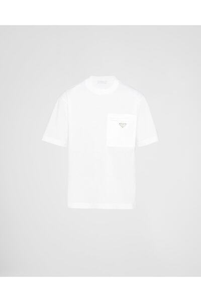 prada universal Re-Nylon and Jersey T-Shirt