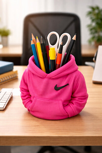 Kapüşonlu Sweatshirt Tasarımlı Kalemlik – Ofis ve Masaüstü Dekoratif Kalem Organizer