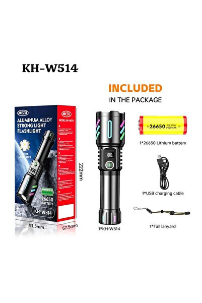 KEZU KH-W514 | Professional Aluminum Alloy Flashlight | White Laser Wick | 50...