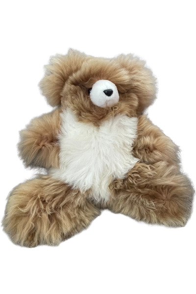 TUI ALPACA Handmade 100% Baby Alpaca Wool Plush Toy: Kuki Bear – Multicolor T...