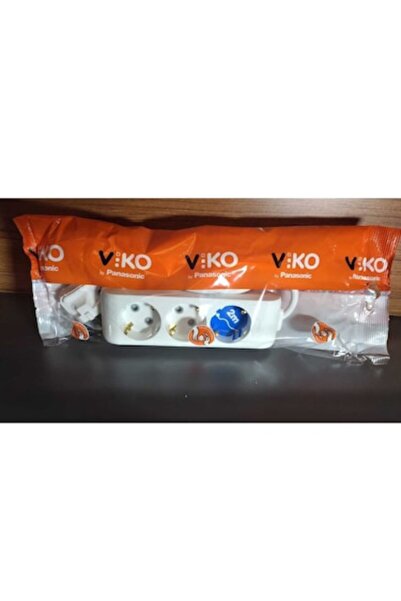 VİKO üçlü topraklı uzatma kablo priz Çocuk emniyetli 2 metre 1 adet