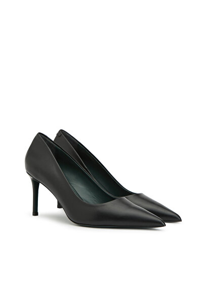 George Hogg Siyah Deri Stiletto