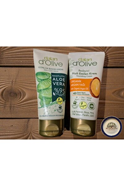 Dalan D'Olive 2-Piece Care Set - Aloevera & Argan Nourishing Hand and Body Cr...