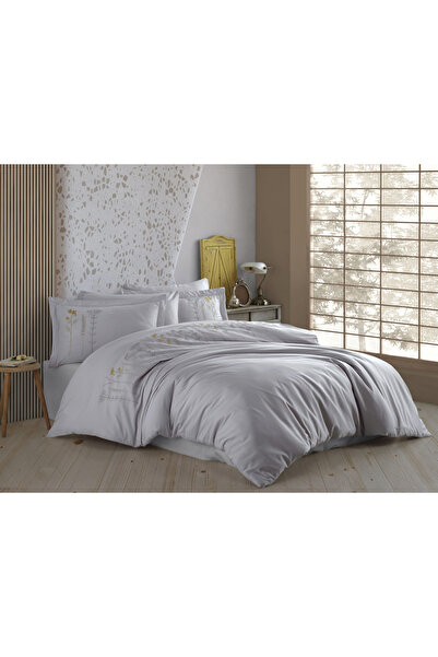 FIONNA.RO 100% Cotton Poplin HOBBY Duvet Cover Set - Grey