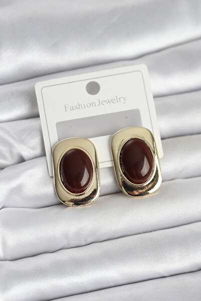 shopwave Brown Color Square Model Vintage Women's Earrings