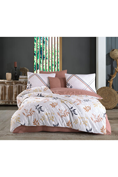 FIONNA.RO Ranforce 100% Cotton Duvet Cover Set - Cream/Beige