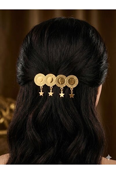 CASELN مشبك متدلي مربع الشكل مطلي بالذهب عيار 22 قيراط