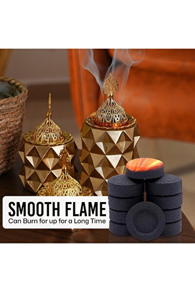 Moment 100pcs Charcoal Premium Bakhoor/Oud Quick Lighting Large Briquets SIZE...