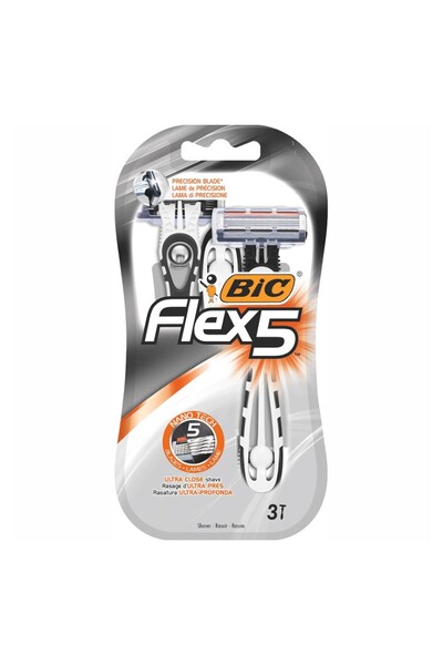 Bic Set of 2 x Flex5 Razors, Men, 3 pcs