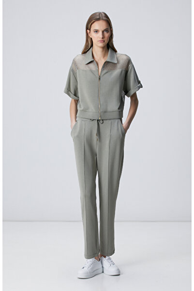 Network Açık Haki Modal Karışım Straight Fit Eşofman Altı