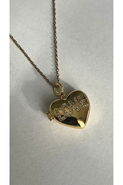 Zemora Jewelry Aşk Love Kalp Kolye - Kapaklı Fotoğraf Koyulabilen Kişiye Özel...