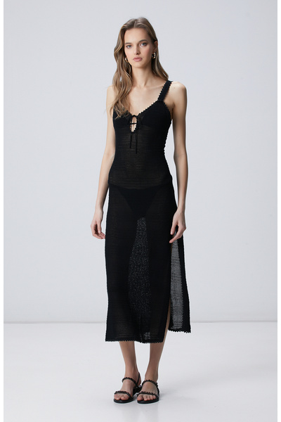 Network Siyah Triko Elbise