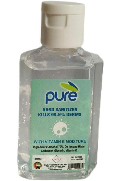 Pure HAND GEL SANITIZER 50ML, 20PCS / BOX, WITH EFFICIENCY OF 99.999%