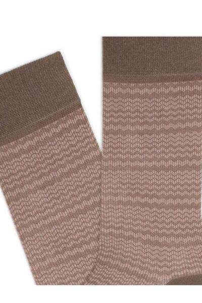 Bross Șosete de vară pentru bărbați, cu model zigzag, jacquard, pachet de 4