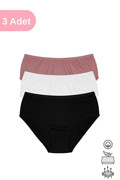 ECNT Women's High Waist 3-Piece Modal Fabric Combed Cotton Bato Panties – Sof...