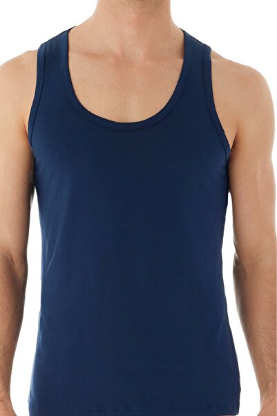 KAİZEN 3-piece men's tank top set, navy blue