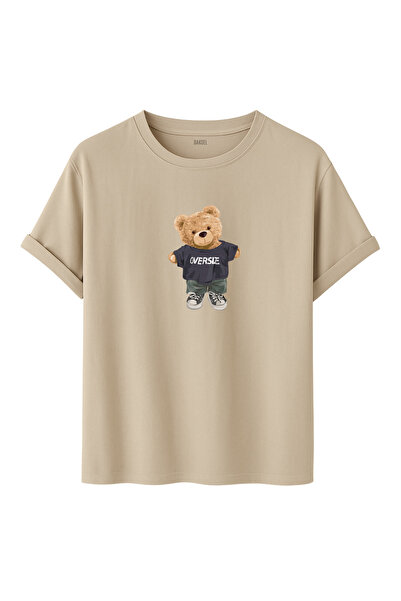 DK DAKSEL Tricou oversize unisex cu figurină urs - Tricou în stil streetwear,...