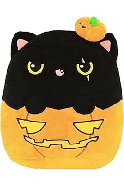 POPOYU Perna de plus pisică dovleac, POPOYU, 23cm, bumbac, pentru copii