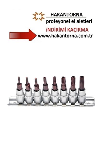 HakanTorna Arm 1/4 Hole Snap Torx Bits End Set 8 Pieces