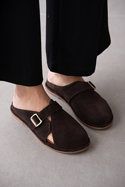 selin shoes Γυναικείες παντόφλες Liorix από γνήσιο δέρμα με ασύμμετρη κοπή κα...