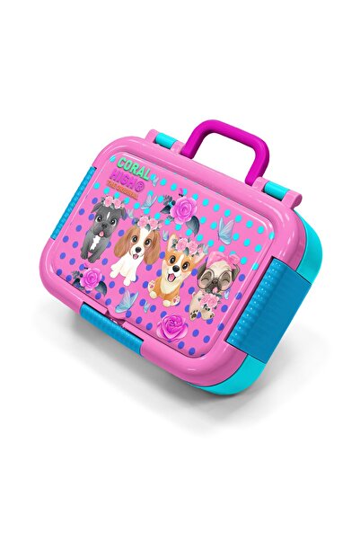 Coral High Παιδικό μπολ φαγητού από ανοξείδωτο ατσάλι με ροζ σχέδιο σκύλου 39258