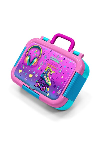 Coral High Παιδικό ροζ τιρκουάζ ακουστικό με μοτίβο πατινάζ από ανοξείδωτο ατ...