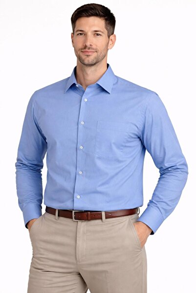 FABİO CASSANİ Long Sleeve Classic Men's Dacron Shirt 7550