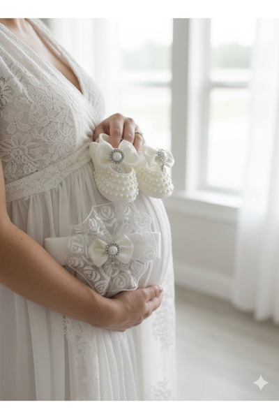 Harry&Millie Pearl and Stone Baby Booties Set (with Gift of Pantyhose) (Sole ...