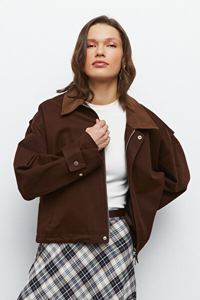 urban focus Fermuarlı Kısa Trençkot