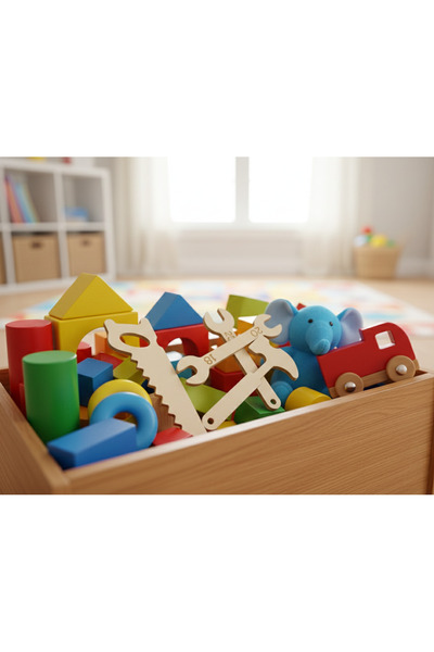 MONTETOYS Wooden Toy Repair Tool Set – Creative and Educational Children's Toy