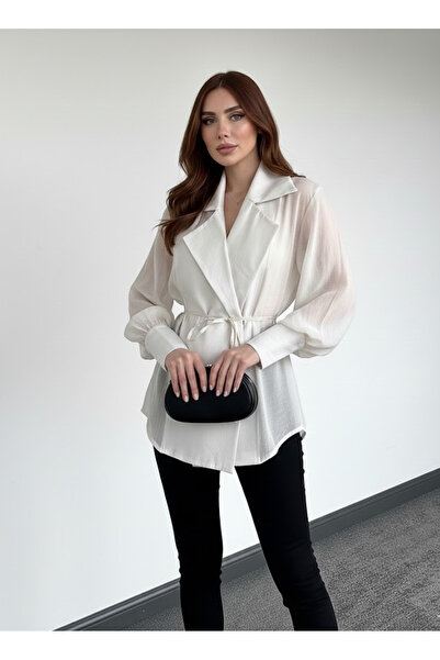 My Blog Stone Padded Transparent Tie-Up Shirt - 5029