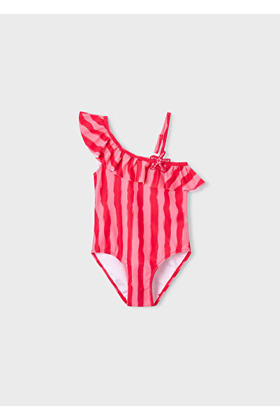 MAYORAL Κοριτσίστικο μαγιό με ασύμμετρη κοπή και βολάν 3737