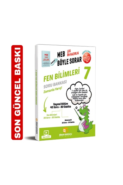SİNAN KUZUCU YAYINLARI 7. SINIF FEN BİLİMLERİ SORU BANKASI