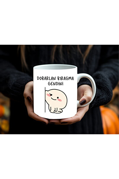 Evion Dobarlan Bıragma Gendini Yazılı Komik Kupa Bardak 330 ml | 3D Efektli E...