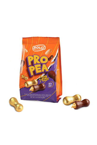 Bolçi PROPEA - PROTENLİ ve YER FISTIK DOLGULU SÜTLÜ ÇİKOLATA 120 GR(QUADRO PO...