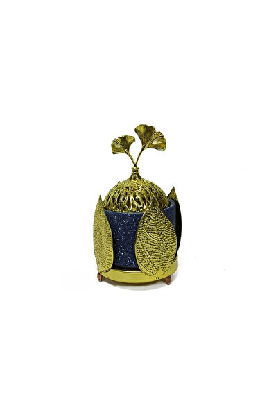 Epilons Incense Burner Ceramic Gold Decorated Lid